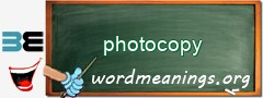 WordMeaning blackboard for photocopy